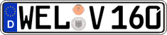 German license plate, Regular plates