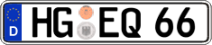 German license plate, Regular plates