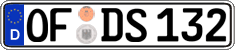 German license plate, Regular plates