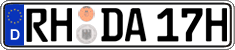 German license plate, Regular plates