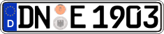 German license plate, Regular plates