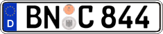 German license plate, Regular plates