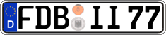 German license plate, Regular plates