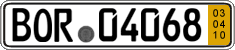 German license plate, Short-term transit plates
