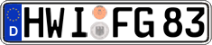 German license plate, Regular plates