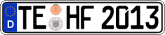 German license plate, Regular plates