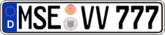 German license plate, Regular plates