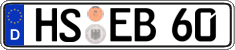German license plate, Regular plates