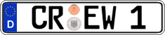 German license plate, Regular plates