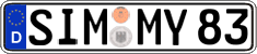 German license plate, Regular plates