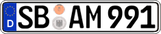 German license plate, Regular plates