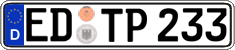 German license plate, Regular plates