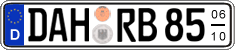 German license plate, Seasonal plates
