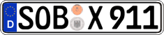 German license plate, Regular plates
