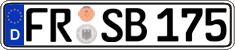 German license plate, Regular plates