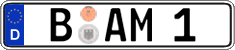 German license plate, Regular plates