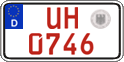 German license plate, Red license plates