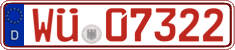 German license plate, Red license plates
