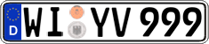 German license plate, Regular plates