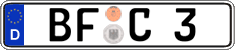 German license plate, Regular plates