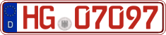German license plate, Red license plates