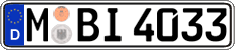 German license plate, Regular plates
