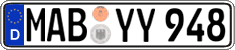 German license plate, Regular plates