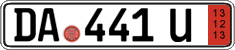 German license plate, Export transit plates
