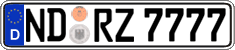German license plate, Regular plates