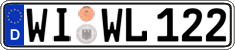 German license plate, Regular plates