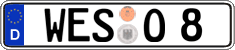 German license plate, Regular plates