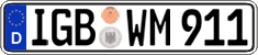 German license plate, Regular plates