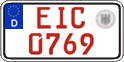 German license plate, Red license plates