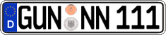 German license plate, Regular plates