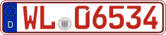 German license plate, Red license plates