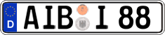 German license plate, Regular plates