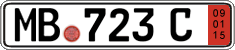 German license plate, Export transit plates