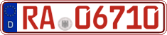 German license plate, Red license plates