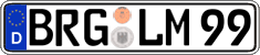 German license plate, Regular plates