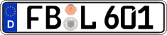 German license plate, Regular plates