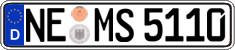 German license plate, Regular plates