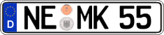 German license plate, Regular plates