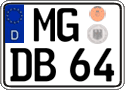 German license plate, Regular plates