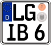 German license plate, Regular plates