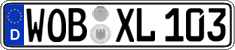 German license plate, Regular plates