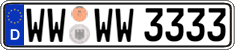 German license plate, Regular plates