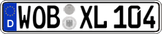 German license plate, Regular plates