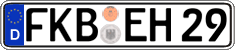 German license plate, Regular plates