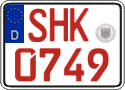 German license plate, Red license plates