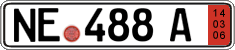 German license plate, Export transit plates